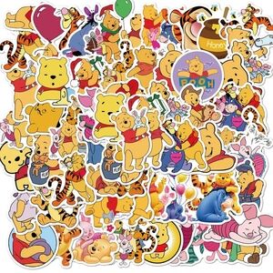 50pcs Winnie The Pooh Waterproof Vinyl Decal Stickers